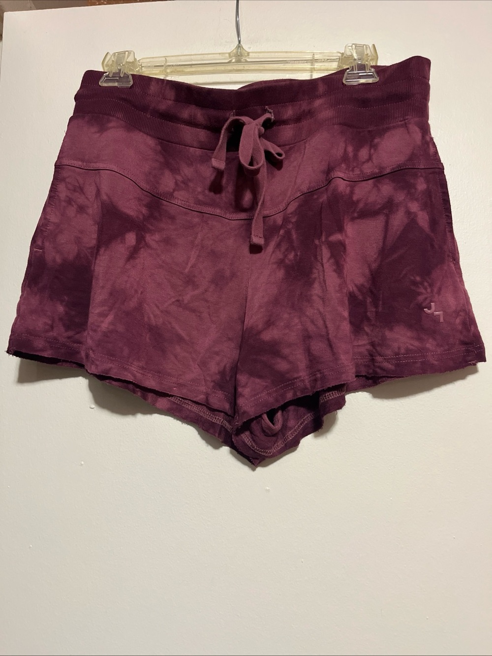 JoyLab Maroon Tie-Dye Athletic Drawstring Shorts